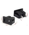 AC Power Socket Female Connector 2 Pins 15A 125V