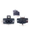 Male AC Power Socket  Connector 2 Pins 2.5A 250V