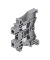 Din Rail Terminal Block 1 Poles Pitch 5.10mm Gray Color 600V 25A 26-12AWG