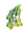 Din Rail Ground Terminal Block 1 Poles Pitch 5.10mm Yellow and Green Color