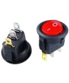 Round Rocker Switch Red ON/OFF SPST (with lamp) 220VAC 