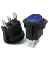 Round Rocker Switch Blue ON/OFF SPST (with lamp) 12V
