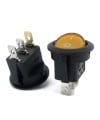 Round Rocker Switch Yellow ON/OFF SPST (with lamp) 12V