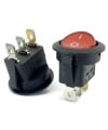 Round Rocker Switch Red ON/OFF SPST (with lamp) 12V