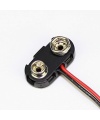 9V 9-Volt Battery Clip / Connector Snap Black Color with wire Leads