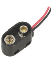 9V 9-Volt Battery Clip / Connector Snap Black Color with wire Leads