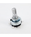 50K OHM Anti-Log Taper Potentiometer On-Off Switch Solder Lugs Knurled Shaft Dia: 6mm