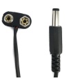 9V 9-Volt Battery snap Connector with 2.5mm DC plug T Type