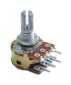 100K OHM Logarithmic Dual Taper Potentiometer CENTER CLICK 
