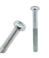 M4 Steel Screw Half Thread Cross Round Head M4x60mm