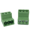 3 Pin Male Pluggable Screw Terminal Block 5.08mm Butting Style