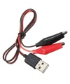 Alligator Clip to USB Male Connector Adapter Total Length 60cm