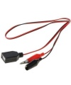 Alligator Clip to USB Female Connector Adapter Total Length 60cm