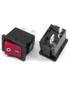 Rocker Switch Red ON/OFF SPST 6A 250VAC Panel Mount, Snap-In