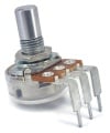 TAYDA 100K OHM Logarithmic Taper Potentiometer PCB Mount Round Shaft Dia: 6.35mm