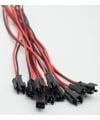 2 Pins Female JST LED Connectors Black Color 22AWG 150mm