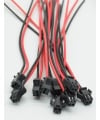 2 Pins Male JST LED Connectors Black Color 22AWG 150mm