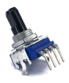 TAYDA 100K OHM Logarithamic Taper Potentiometer D Shaft PCB Mount