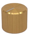 Knurled Aluminum Gold Knob 13x15mm
