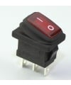Waterproof Rocker Switch Red ON/OFF SPST 6A 250VAC Panel Mount