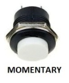 PUSH BUTTON SWITCH MOMENTARY White Color SPST 3A 250VAC