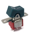 Mini Rocker Switch ON-ON DPDT Green Actuator with Marking