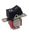 Mini Rocker Switch Momentary ON-(ON) DPDT Black Actuator