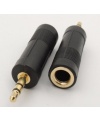 3.5mm STEREO to 6.35mm 1/4" Jack Adaptor Gold plated