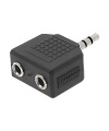 3.5mm MONO Male to Dual Female Splitter Adapter