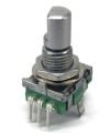 ROTARY ENCODER 11mm 20 Detents D shaft With Switch Vertical