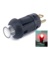 Illuminated PUSH BUTTON SWITCH SPST Momentary Red LED 0.1A 30VDC