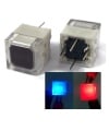 illuminated Tact Switch LED Blue and Red Color With ON and Off Text