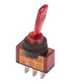 Auto Toggle Switch SPST On-Off Red LED 12V