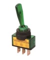 Auto Toggle Switch SPST On-Off Green LED 12V
