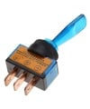 Auto Toggle Switch SPST On-Off Blue LED 12V
