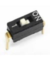 Black Dip Switch 1 Positions Gold Plated Contacts Top Actuated