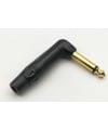 6.35mm 1/4" Right Angle Mono Plug Connector Gold Plated