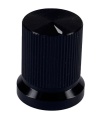 Black Knurled Aluminum knob 17x20mm Shaft Hole 6mm