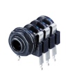 REAN NYS218 6.35mm 1/4" Stereo Insulated Unswitched Socket Jack PCB Long Pins
