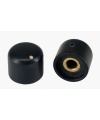 Black Ebony Dome knob 20x17mm Shaft 6.00mm