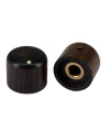 Wood Ebony Dome knob 20x17mm Shaft 6.00mm