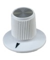 White Rogan knob 23x17mm Shaft 6.4mm