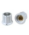 White Moog Knob 19x16mm Shaft 6.4mm