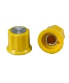 Yellow Moog Knob 19x16mm Shaft 6.4mm
