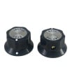 Black Rickenbacker guitar knob with Brass and Volume screen on top 25x15mm Shaft 6.4mm