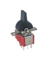 	Mini Rocker Switch ON-ON-ON 4PDT Black Lever