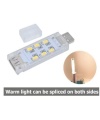 	USB 12 LED WARM WHITE LIGHT 5V Both Sides