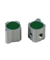 API Equalizers Silver body Green Top 12.5x9.5mm Shaft 6.4mm