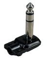 6.35mm 1/4" Stereo Right Angle Square Plug Black Housing Color