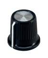 Black body Gray Top Knob 16x15MM Shaft 6.4mm